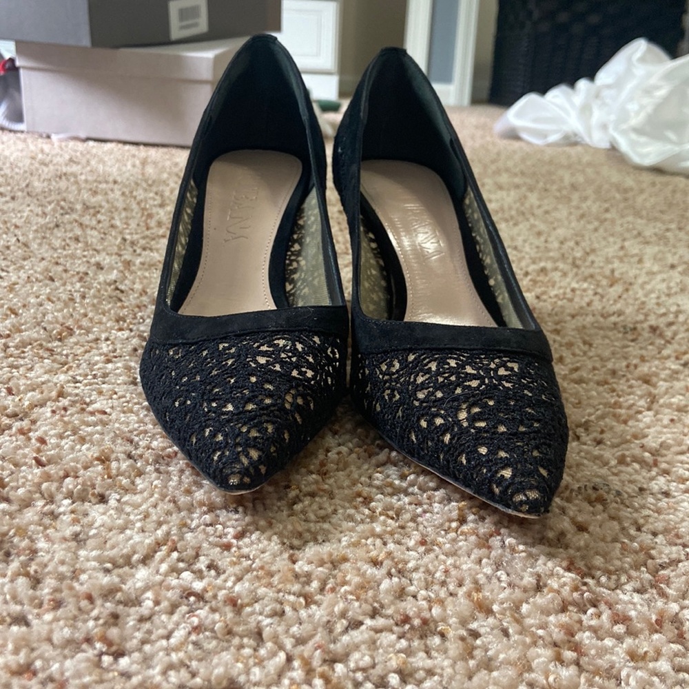 arteana black lacey heels